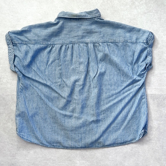 Faherty Light Blue Pinstripe Button Down Shirt - Picture 4 of 10